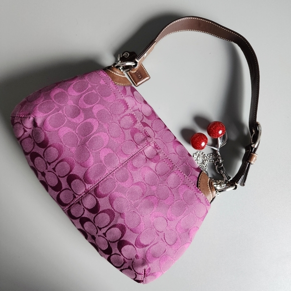 Coach Pink and Brown Shoulder Bag - Picture 3 of 16